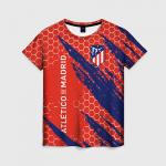 Женская футболка 3D "ATLETICO MADRID."