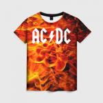 Женская футболка 3D "AC/DC."