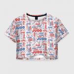 Женская футболка Crop-top 3D "Judo"