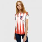 Женская футболка 3D "ATLETICO MADRID."