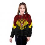 Женская куртка 3D "RUSSIA RED | ГЕРБ"