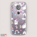 Cиликоновый чехол Sweet unicorns dreams на Motorola Moto E5