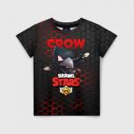 Детская футболка 3D "BRAWL STARS CROW | ВОРОН"