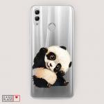 Cиликоновый чехол Большеглазая панда на Huawei Honor 10 Lite