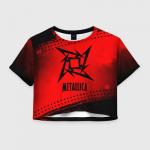 Женская футболка Crop-top 3D "METALLICA / МЕТАЛЛИКА"