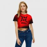 Женская футболка Crop-top 3D "METALLICA / МЕТАЛЛИКА"