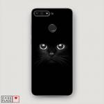 Cиликоновый чехол Взгляд черной кошки на Huawei Honor 7A Pro