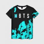 Женская футболка 3D "BTS / БТС"