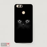 Cиликоновый чехол Взгляд черной кошки на Huawei Honor 7X