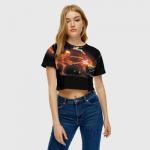 Женская футболка Crop-top 3D "Metallica"