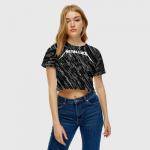 Женская футболка Crop-top 3D "Metallica."