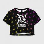 Женская футболка Crop-top 3D "METALLICA / МЕТАЛЛИКА"