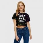 Женская футболка Crop-top 3D "METALLICA / МЕТАЛЛИКА"