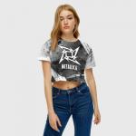 Женская футболка Crop-top 3D "METALLICA / МЕТАЛЛИКА"