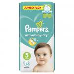 *СПЕЦЦЕНА PAMPERS Подгузники Active Baby-Dry Junior (11-16 кг) Джамбо Упаковка 60 шт