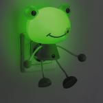 Светильник-ночник "лягушка" 4LED 0,5W 220V зеленый, FN1158