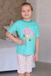Пижама детская из футболки и бридж из кулирки Фруктик