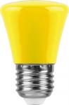 Лампа светодиодная,  (1W) 230V E27 желтый C45, LB-372