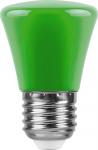 Лампа светодиодная,  (1W) 230V E27 зеленый C45, LB-372