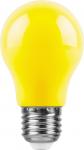 Лампа светодиодная,  (3W) 230V E27 желтый A50, LB-375