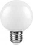 Лампа светодиодная,  (3W) 230V E27 2700K G60 матовая, LB-371