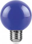 Лампа светодиодная,  (3W) 230V E27 синий G60, LB-371