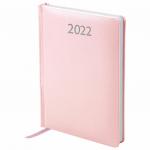 Ежедневник датированный 2022 А5 138x213мм BRAUBERG Profile, балакрон, светло-розовый, 112767