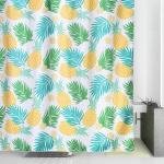 Занавеска (штора) Pineapple для ванной комнаты тканевая 180х200 см