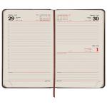 Ежедневник датированный 2022 А5 138x213мм BRAUBERG Comodo, под кожу, коричневый, 112742