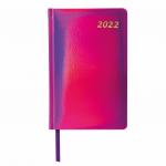 Ежедневник датированный 2022 А5 138x213мм BRAUBERG Holiday, "зеркальный кожзам", фиолетовый, 112749