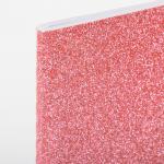 Тетрадь A5 (147х210мм) 48л, сшивка, в точку, кожзам с блестками, розовый, BRAUBERG SPARKLE, 403855