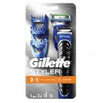Бритва-стайлер GILLETTE Fusion ProGlide + 1 сменная кассета Power + 3 насадки д/модел. бороды/усов