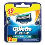 Сменные кассеты для бритья 12шт GILLETTE (Жиллет) Fusion ProGlide, для мужчин, ш/к 85934