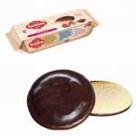 Печенье ЯШКИНО "Клубника", сдобное, с бисквитом, джемом и шоколадной глазурью, 137г, ш/к 35784