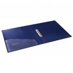 Папка на 2 кольцах BRAUBERG "Blue silk", 25мм, внутренний карман, синяя, до 170 листов, 0,7мм,227502