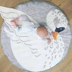 Детский коврик для игр и сна "Лебедь"
