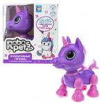 1TOY RoboPets, интерактивная игрушка Робо-единорог фиолетовый (mini)
