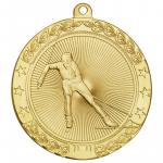 Медаль лыжи 50 мм золото DC#MK185a