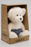 Мягкая игрушка в средней коробке Медведь Аха Великолепный малый шорты в полоску, 24/32 см, 0937224S-7M