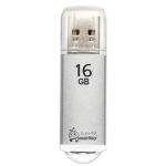 Флэш-диск 16 GB, SMARTBUY V-Cut, USB 2.0, металлический корпус, серебристый, SB16GBVC-S