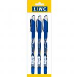 Набор шариковых ручек LINC GLISS 0,70 мм 3 шт синий блистер №1210F /blue/ 3