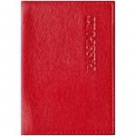 Обложка для паспорта OfficeSpace "Бизнес" кожзам, красный 254219