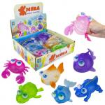 1TOY Жмяка животные макси с двигающимися глазками, 6 видов, 6 шт.