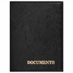 Обложка для автодокументов STAFF, экокожа, "DOCUMENTS", черная, 237181