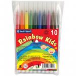 Фломастеры "Rainbow Kids" 10цв., круглая форма корпуса, ПВХ уп.: 7 7550 1002 штр.: 8595013625446