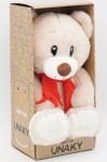 Мягкая игрушка в большой подарочной коробке Медведь Ёрик, с шариками для мелкой моторики в красном флисовом шарфе, 28/43 см 0998830-50L