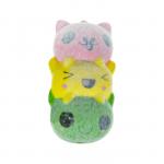 1TOY Игрушка-антистресс мммняшка флок squishy (сквиши) три кота, 30гр. Т16208