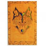 Деревянная открытка резная "Волк"