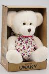 Мягкая игрушка в средней коробке Медведь Аха Великолепный малый, комбинезон девчачий, 24/32 см, 0937224S-11M