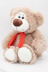 Мягкая игрушка Медведь Двейн, малый в кирпичном флисовом шарфе, 32/45 см 0924232S-26